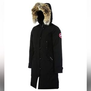 Canada Goose Womens Black Kensington Parka Coat